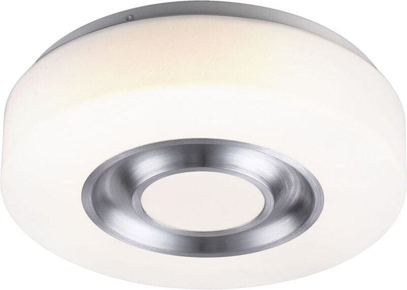 8 Watt led Decken Lampe rund Leuchte Beleuchtung Metall weiß Aluminium Acryl opal Globo 41688 onil