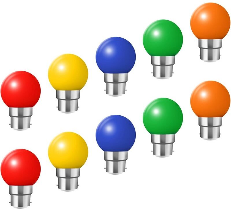 Thumbnail - B22-Glühbirnen mit Bajonettsockel – 10er-Pack 3-W-Festoon-LED-Glühbirnen (entspricht 30 W), energiesparende bunte Glühbi...