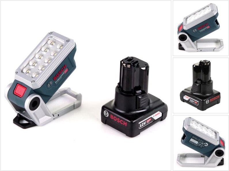 Bosch Akku Lampe GLI 12V-330 DeciLED + 1x 6,0 Ah Akku - ohne Ladegerät