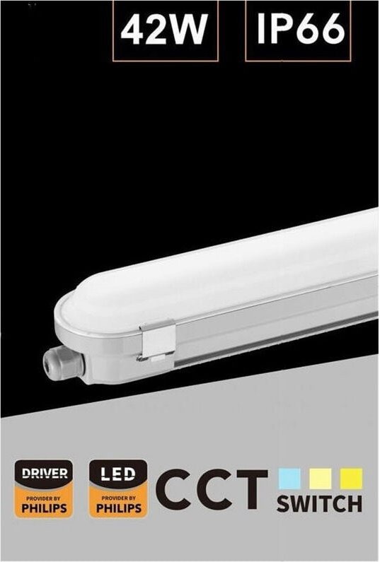 Trade Shop - LED-RÖHRE LINEARE DECKENLEUCHTE 150 CM 42WATT IP66 CCT 4000K-5000K-6500K YL18-150-3C -