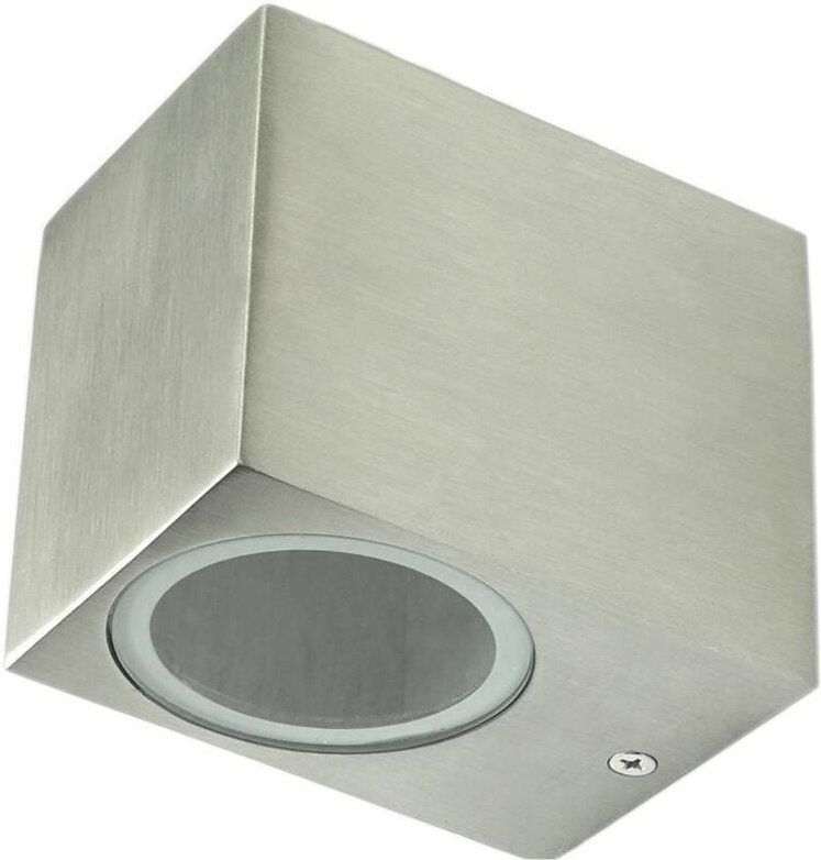 Außen-Garten-Wandleuchte Boston 1xGU10 IP44 Edelstahl Goldlux