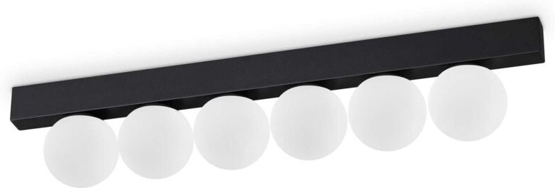 Ideal Lux - ping pong 6-flammige Kugel-Deckenleuchte, Schwarz, 1500 lm, 3000 k