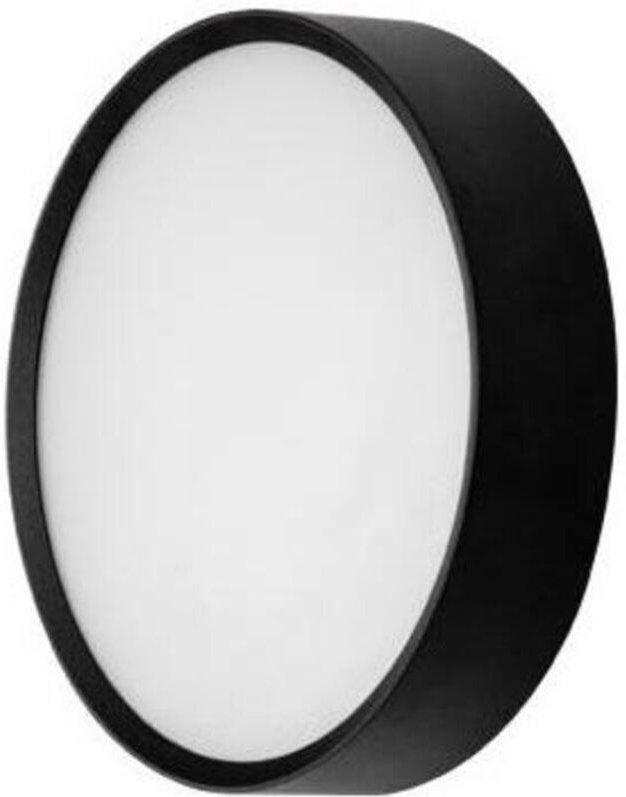 Thumbnail - LED-Wandanbauleuchte rund, 12W, 5700K, schwarz - 255 x 58 mm