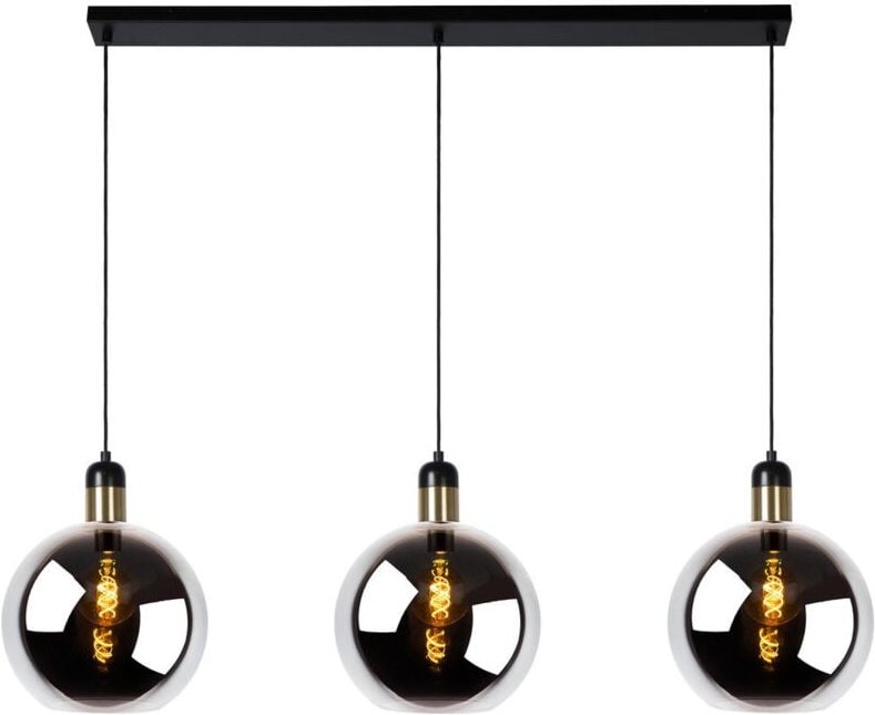 Thumbnail - Julius - Pendelleuchten - 3xE27 - Rauchfarbe Grau - Lucide