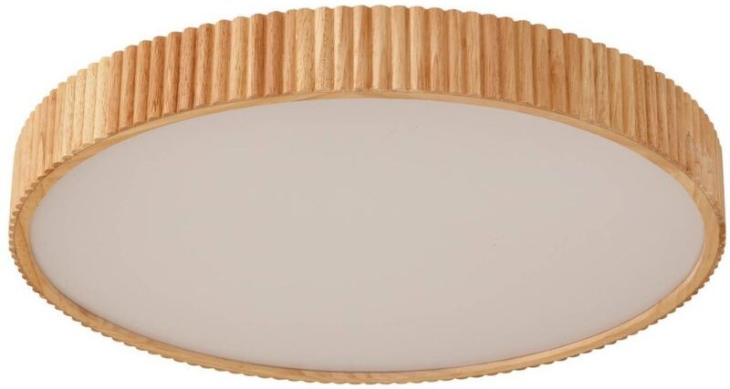 LED Deckenleuchte "Velua" aus Holz dimmbar mit Fernbedienung für Wohnzimmer & Esszimmer von Lindby