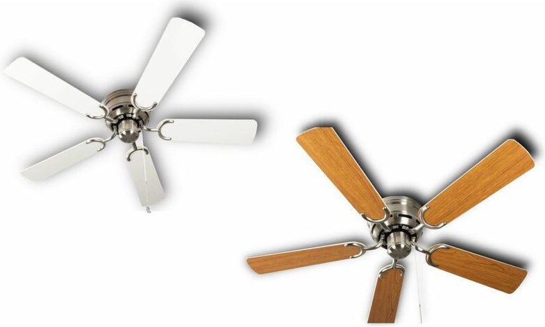 Deckenventilator Kisa Deluxe bn Weiß / Ahorn