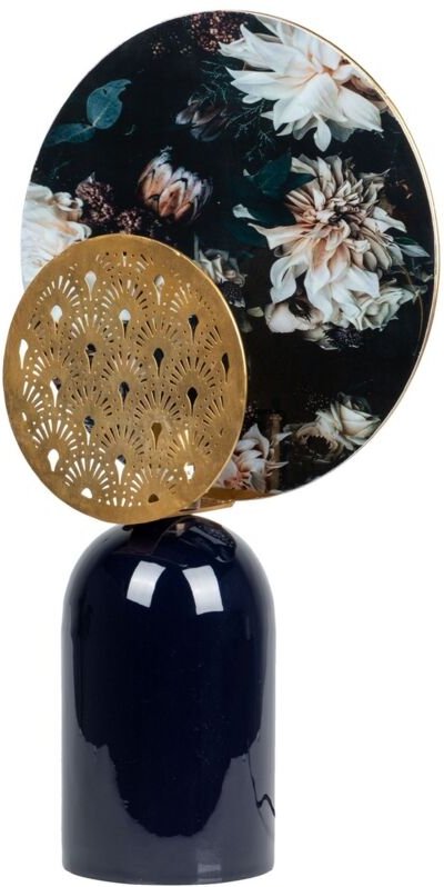 Goldblaue Tischlampe aus Metall 36X14X61 cm