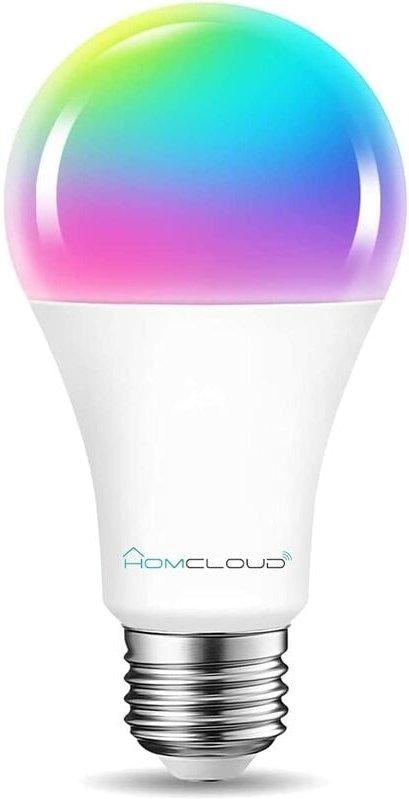 Homcloud A70 Smart Wi-Fi LED-Glühbirne Multicolour + White CCT E27 Dimmbar, 11W, 1050 Lumen, Steuerung mit APP, Smart Li...