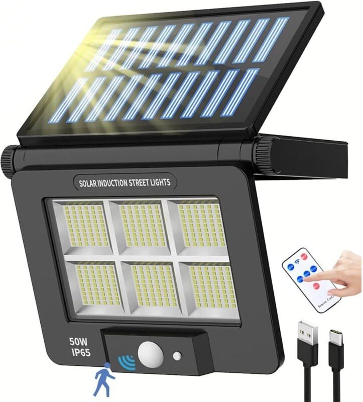 Wasserdichte Solar-Hofleuchten, Solar-Außenleuchten, Solar-Straßenleuchten, 3-Modus-Induktions-Solar-Straßenleuchten