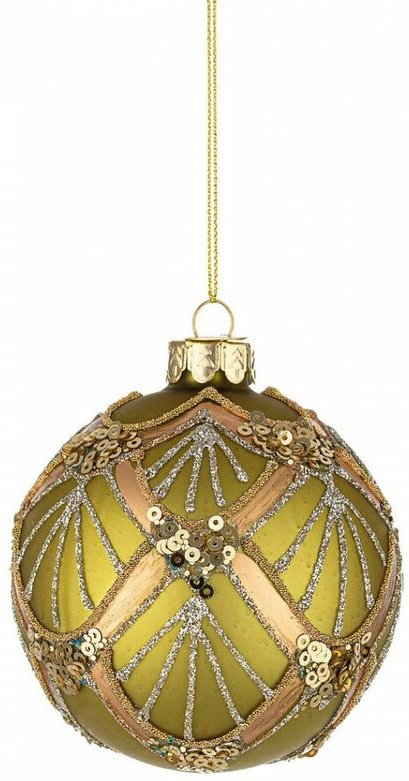 Webmarketpoint - 12x Luxus Grüner-Champagner Vt Kugel D80