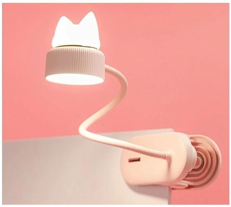Flexible Klemmlampe mit Nachtlicht CATLIGHT Original/Mit USB wiederaufladbarem Akku/LED-Leselicht & Leselampe für Schrei...