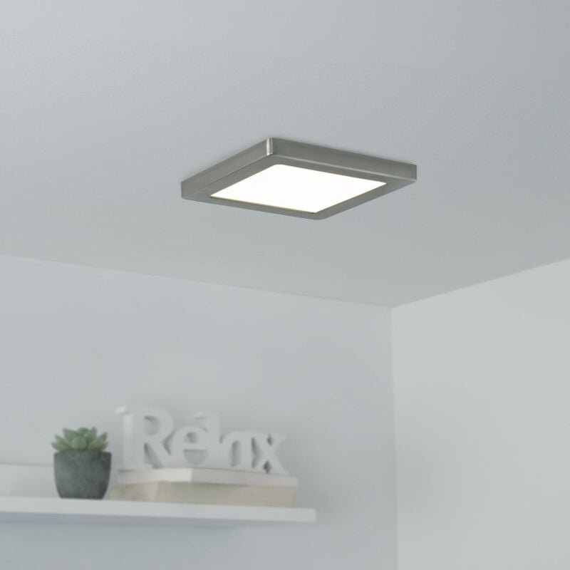 CCT LED Ein-Aufbaustrahler eckig silber 3000/4000/6000K silberfarbiger Abdeckring - Ausführung: 12W 165x165mm