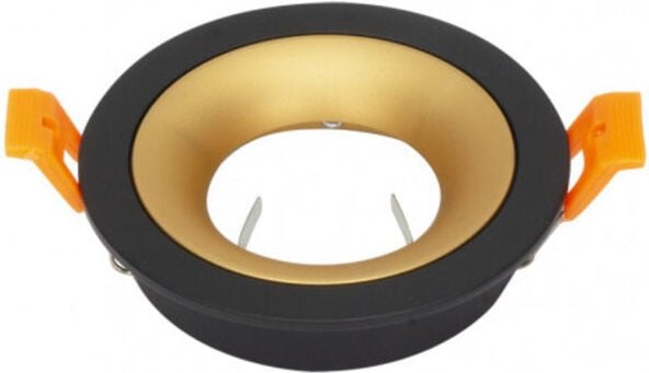 Fabrilamp - fab 14448RE16 Vertiefte Anou 1xgu10 Rund Schwarz/Gold 2x9,2x9,2 Cm 8 De Corte.C/portalalampara