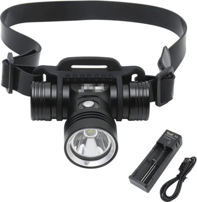 Stirnlampe, wiederaufladbar, tauchfähig, IPX8, wasserdicht, superhell, 1000 Lumen, 3 Beleuchtungsmodi, 60 m, Unterwasser...