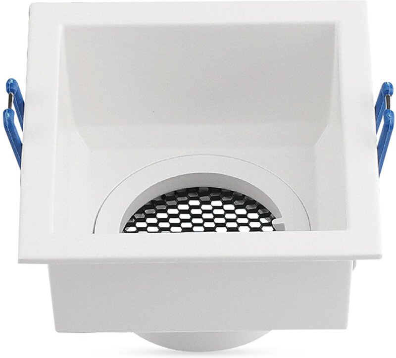 V-TAC Quadratische GU10 Einbaustrahlerhalterung mit blendfreiem Wabengitter