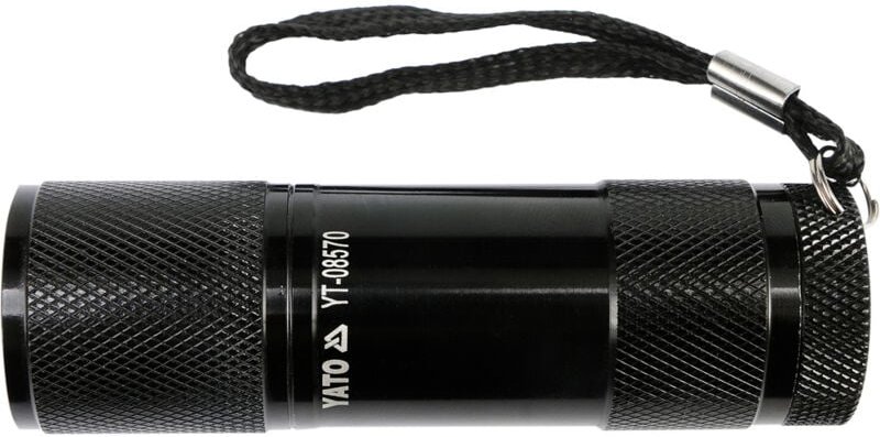 Aluminium-taschenlampe, 9 led, schwarz YT-08570 Yato