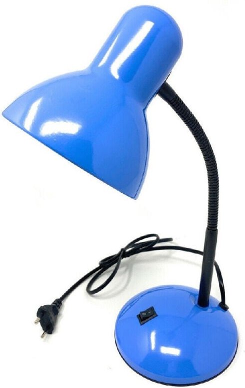 Trade Shop - SCHREIBTISCHLAMPE MIT FLEXIBLEM ARM LICHT TISCHLAMPE FÜR KINDERZIMMER FARBE - Blau