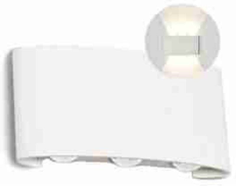 LED218613 VT-846 17W LED Wandleuchte Sensor Weiß Gehäuse Quadratisch 4000K IP65