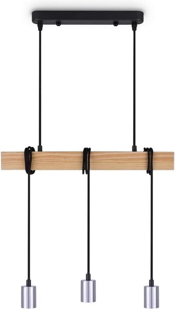 Paco Home Pendellampe Hängelleuchte Hängelampe Wohnzimmer Esszimmer Küche Vintage E27 Chrome, Pendelleuchte 3xE27