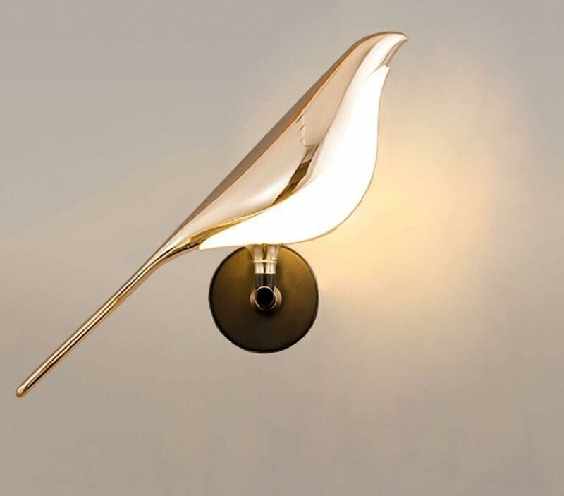 LED-Wandleuchte, 4000K Innenwandleuchte, Moderne Vogellampe Schreibtisch Nachttischleuchte Wandleuchte, Einfache Kreativ...
