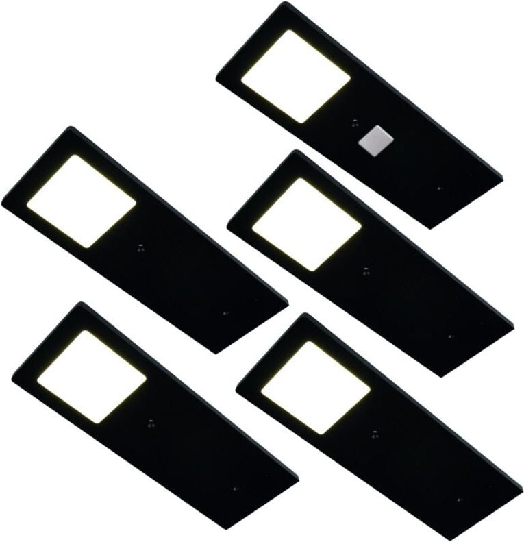 Hera - led Unterbauleuchte Küche 5x3 w, Küchenleuchte Eco-Pad, warmweiß