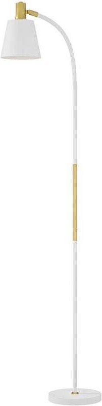 Stehlampe für den Innenbereich, höhenverstellbare Wohnzimmer-Stehlampe (127–160 cm) mit Schalter, E27-Fassung, weiß