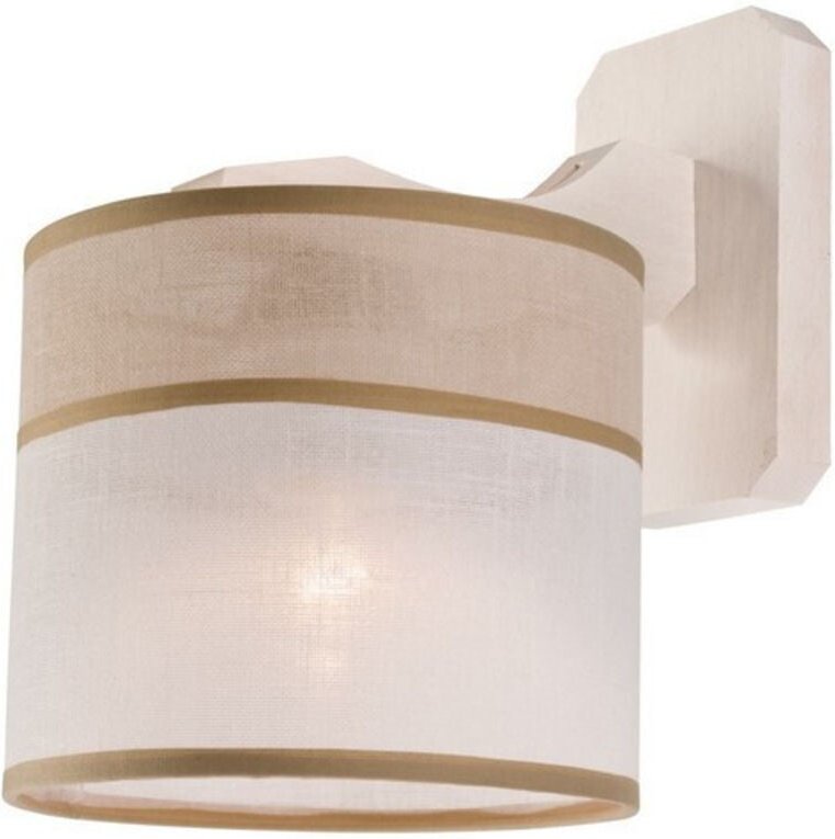 Lamkur Andrea Wandleuchte mit Stoffschirm Weißbuche, 1x E27