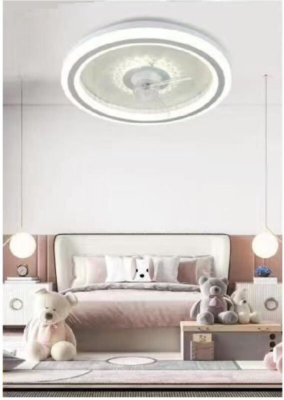 Trade Shop Traesio - Trade Shop - deckenleuchte led kronleuchter mit deckenventilator fernbedienung dimmbar 60003 -