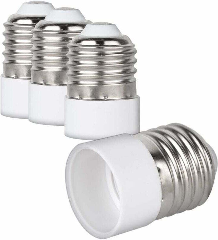 4x Fassungsadapter – E27 auf E14 Fassungskonverter – E14 Lampenfassungsadapter für Halogen- und LED-Lampen