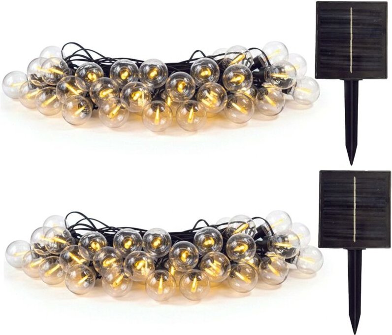 Set Mit 2 Solar Lichterketten BESTY 40m
