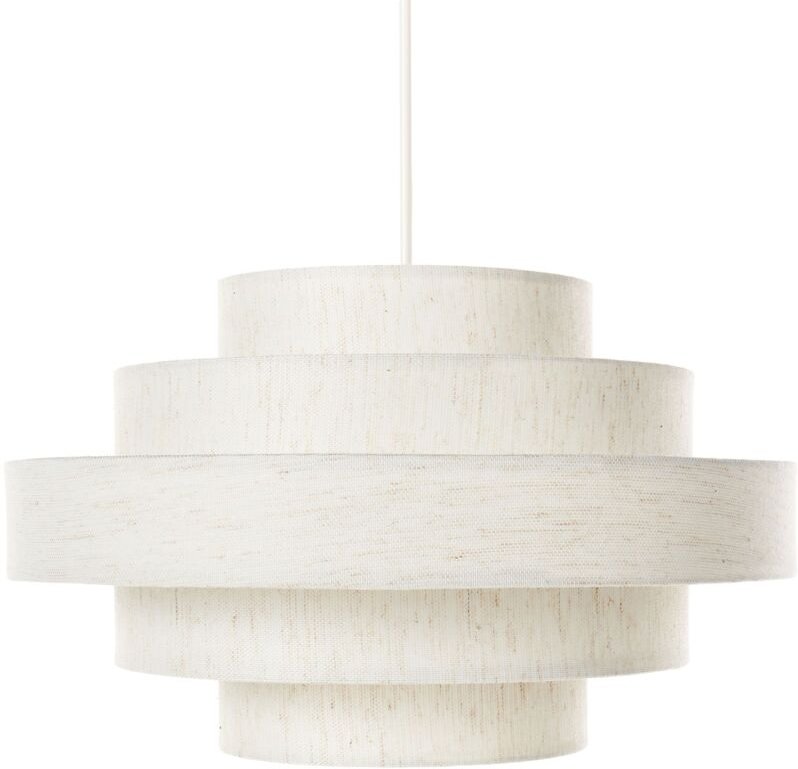Hängeleuchte EREBATO Leinen Cremeweiß