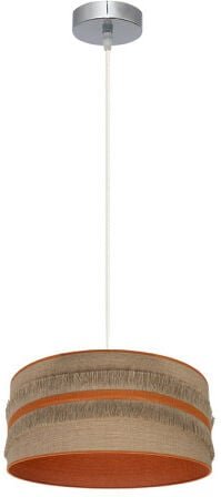 Fabrilamp - Pendelleuchte natalia 1xe27 nickel/silber-orange regx30x30 cm