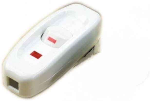 Kabelschalter mit Wippschalter für Lampen, Kabelschalter, Lampenschalter, Zwischenschalter (Ein/Aus), 2 Stück 250 V 10 A...
