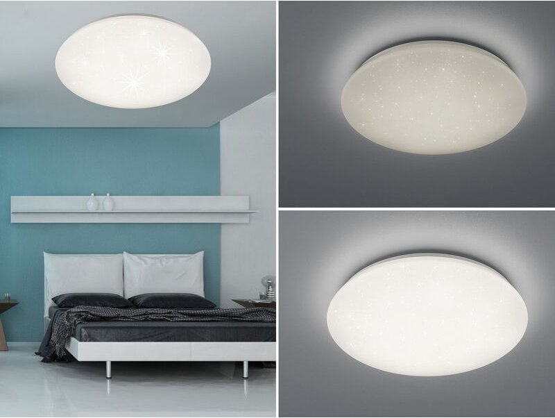 Led Deckenleuchte hikari Weiß Sternenhimmel Stufendimmer, ø 74cm