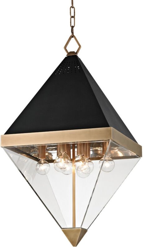 Coltrane 8-flammige Pendelleuchte Messing, Acryl