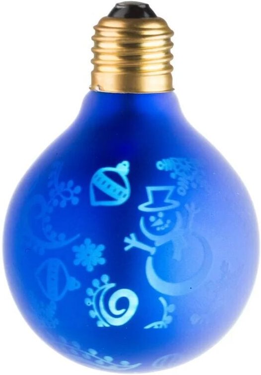 Ecolicht 30080130003 Ampulle E27 LED 0,5W G80 360° - Dekorativ „bonhomme de neige“ blau