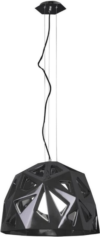 Inspired Mantra - Facette - Kuppeldeckenanhänger E27, glänzend schwarz, Chrom poliert