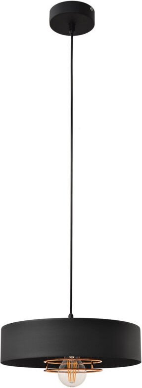 Helam BABILON Zylindrische Pendel-Deckenleuchte Schwarz, Roségold 30cm