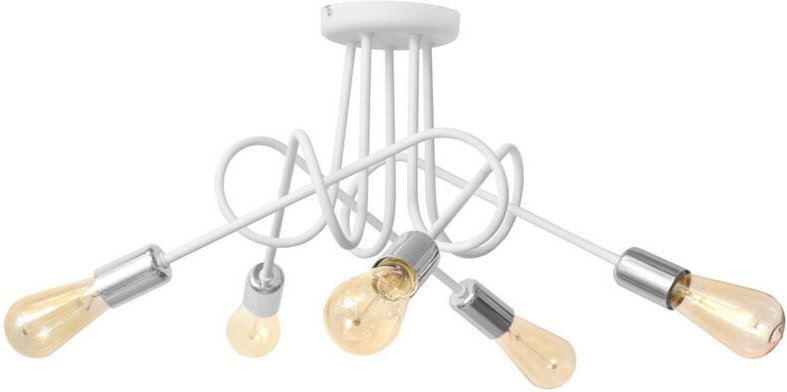 Oxford Halbbündige Deckenleuchte mit mehreren Armen Weiß, Chrom 50cm - Helam