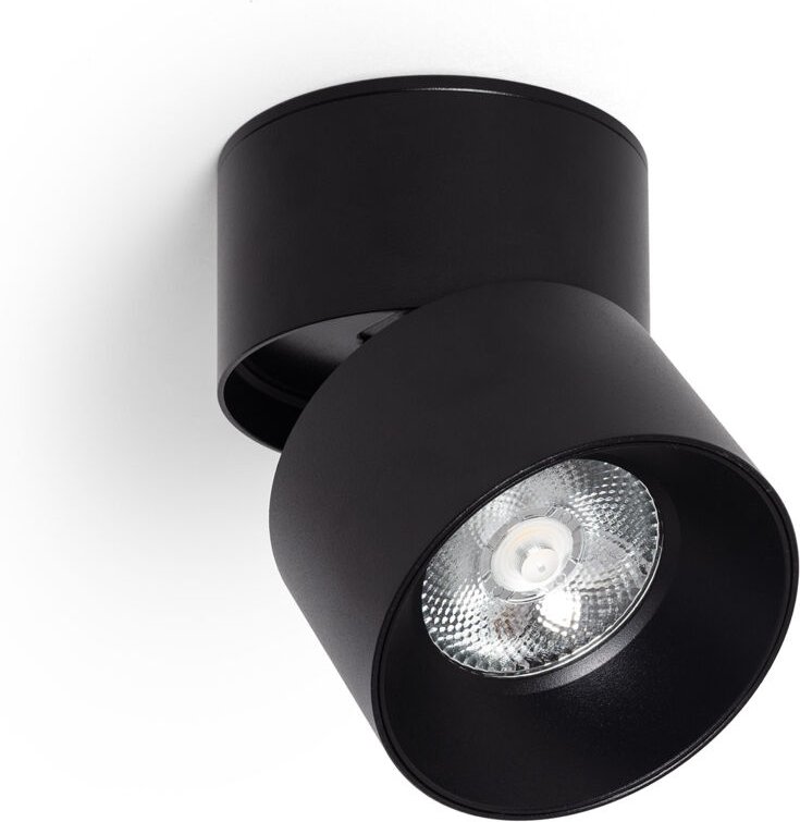 Ledkia - LED-Wandleuchte 15W Aluminium Rund Schwarz New Onuba 2700K Warmweiß