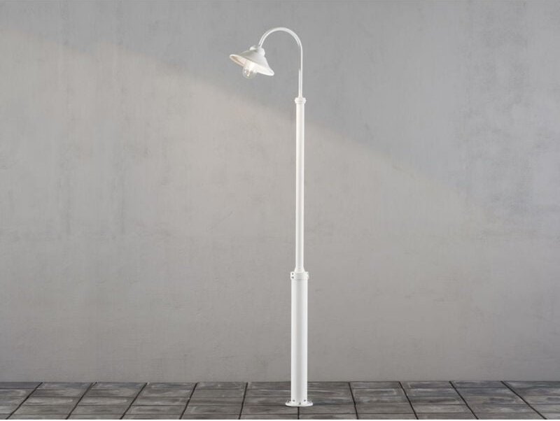 Große Mastleuchte vega aus Aluminium Weiß, Höhe 240cm