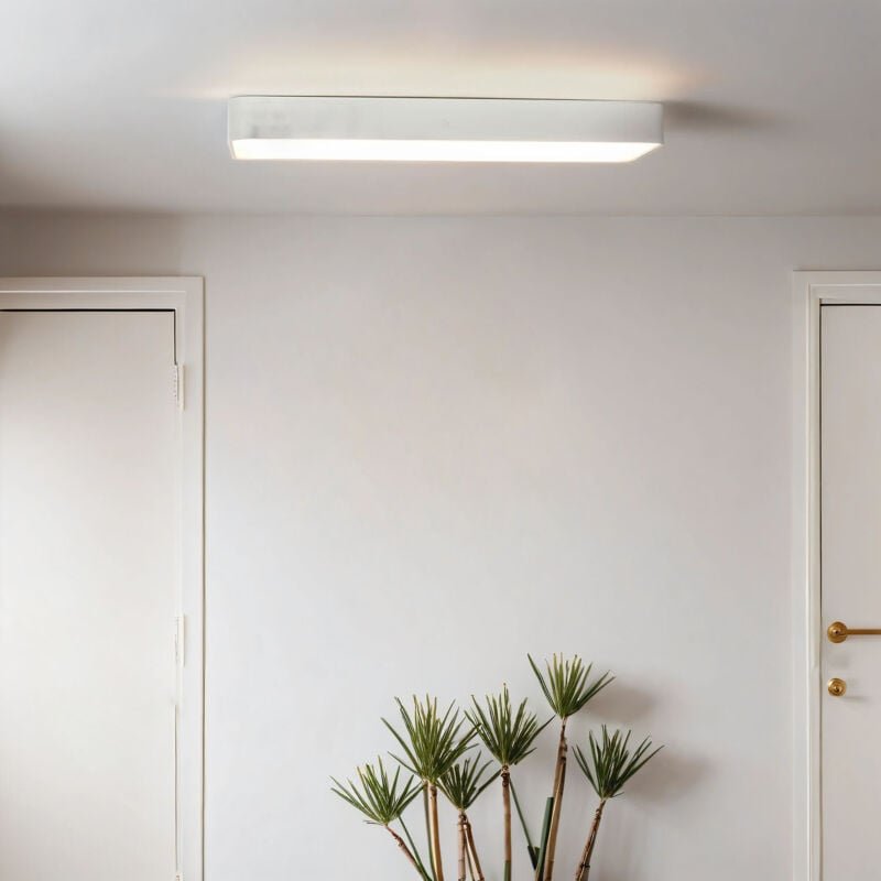 Licht-erlebnisse - Deckenlampe Aluminium Weiß 2-flammig länglich 3000 k warmweiß 1700 lm Modern Deckenleuchte