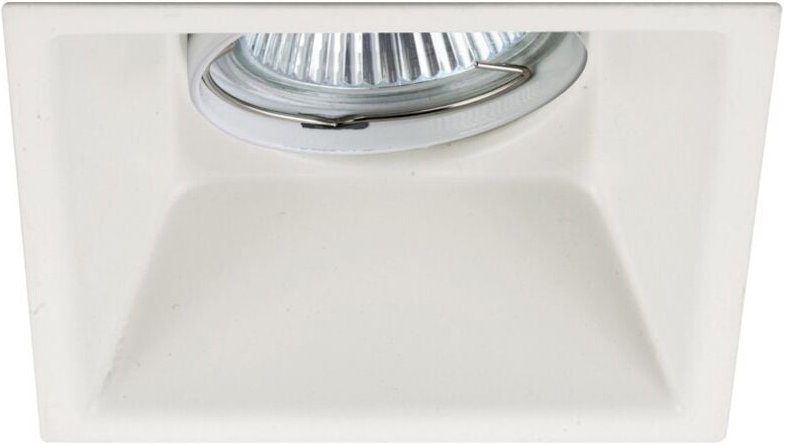 Kippbare quadratische weiße Wandeinbauleuchte.