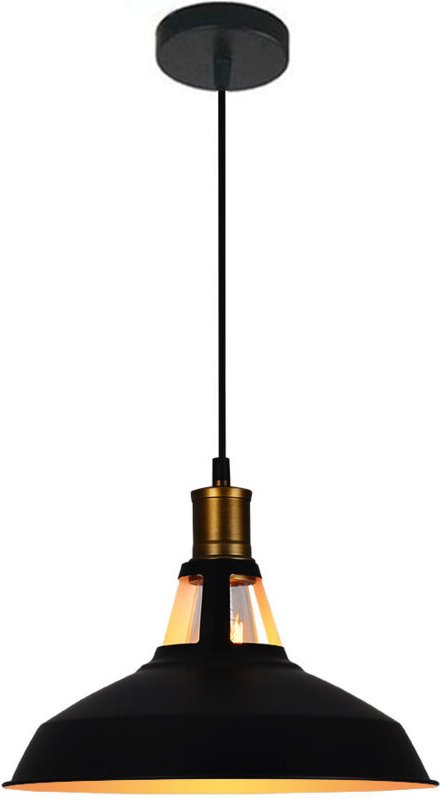 Industrielle Hängende Deckenleuchte e27 Metall Eisen Pendelleuchte für Küche Wohnzimmer-Schwarz und Weiß
