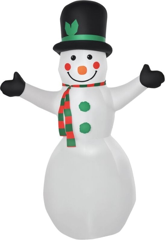 Thumbnail - HOMCOM Aufblasbarer Schneemann 193cm Aufblasbare Weihnachtsdeko mit Beleuchtung Gebläse IP44 Wetterfest Deko Aufblasbar ...