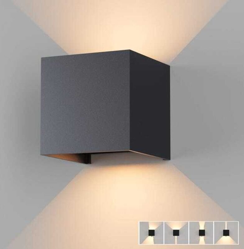 LED Wandleuchte Außen 12W – Up Down Wandlampe 3000K Warmweiß IP65