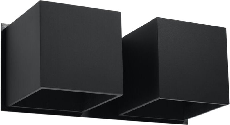 Twin Square Up & Down Wall Lamp Black G9 Twin Square Up & Down Wandleuchte Schwarz G9