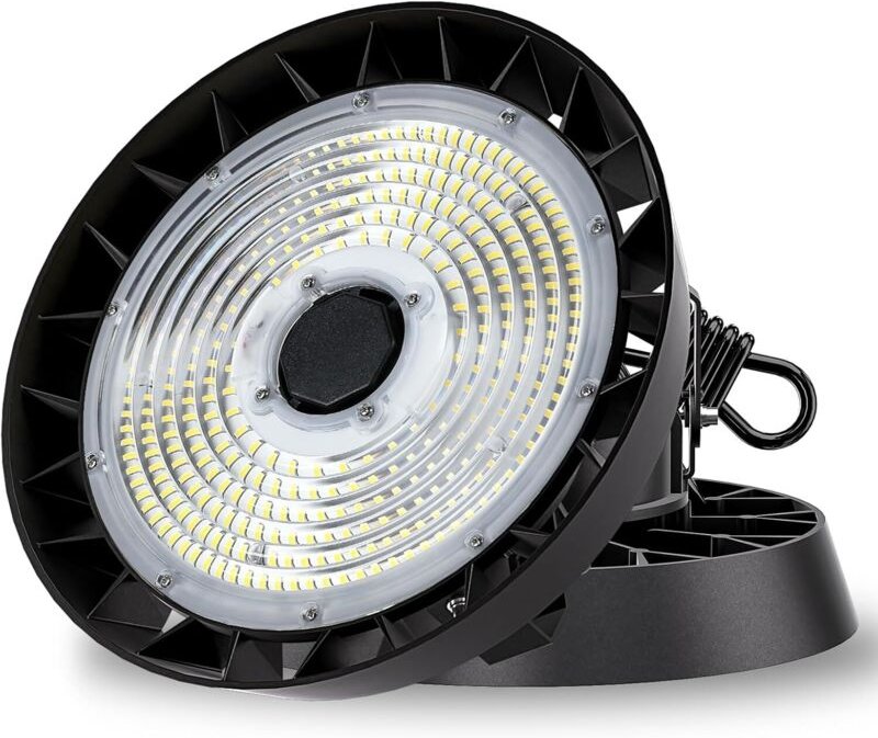 Modlicht LED Hallenbeleuchtung 300W Kaltweiß 5000K 90°Abstrahlwinkel 51000lm Strahler led UFO Highbay Industrielampe IP6...