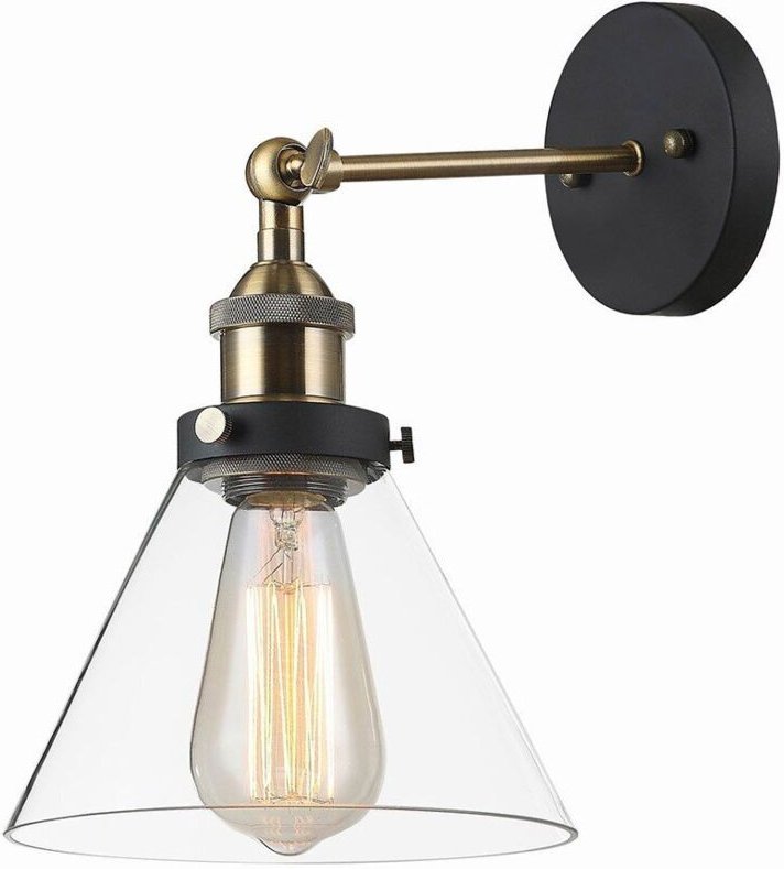 Italux Getan Industrielle, 1-flammige Retro-Kuppel-Wandlampe, E27