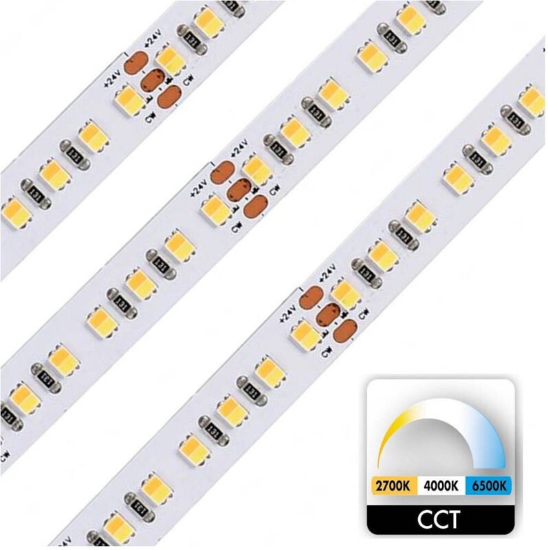 Trade Shop - striscia 700LED 86W cct 2700K a 6500K dimmerabile strip adesive bobina 5MT profiles -